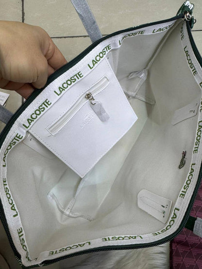 💖  LACOSTE 🐊 new Tote
1⃣️ First Quality 
Size: 45 * 27 cm
55 dhs✅

Zain115
♥️♥️♥️