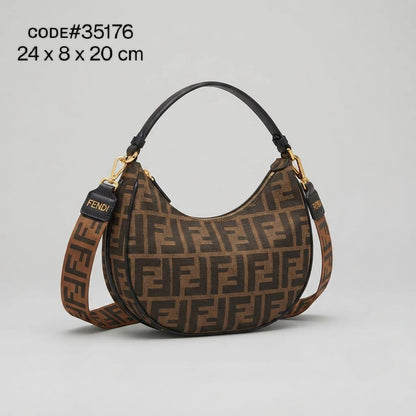 Fendi ғᴇɴᴅɪɢʀᴀᴘʜʏ
ʜᴀʟғ ᴍᴏᴏɴ ᴛᴏᴘ sʜᴏᴜʟᴅᴇʀ ʙᴀɢ
ᴄᴀɴᴠᴀs ᴊᴀᴄǫᴜᴀʀᴅ ғᴀʙʀɪᴄ
& ᴍᴀᴛᴛᴇ ʟᴇᴀᴛʜᴇʀ ᴍᴀᴛᴇʀɪᴀʟ
ɪᴛ ʜᴀs ʟᴏɴɢ sᴛʀᴀᴘ
ɢᴏʟᴅ ʜᴀʀᴅᴡᴀʀᴇ
sɪᴢᴇ : 24 cm

75 dhs🇦🇪🇦🇪

Zain31
♥️♥️♥️