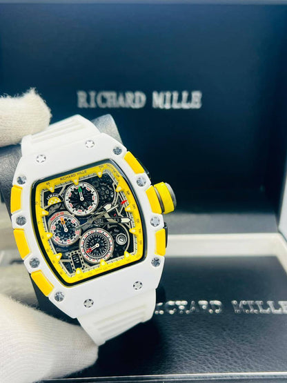 Richard mile
*Chronograph working*
120 dhs✅

Zain29
♥️♥️♥️