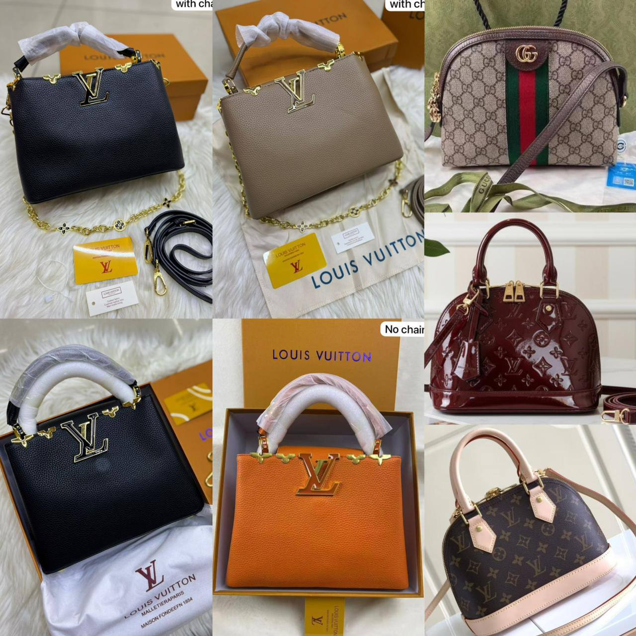 🌈 Gucci / LV Capucenis 
1️⃣ First quality +🎁
Size : 27 ~ 23 cm
90 dhs🇦🇪
 with box🎁

Zain115
♥️♥️♥️