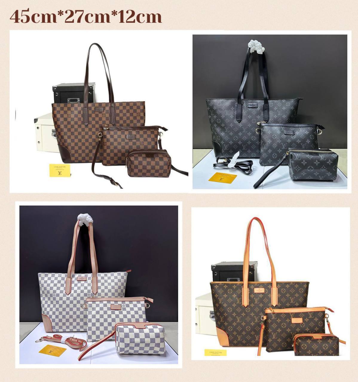 LV
 3 IN 1 , 
 GOOD QUALITY 
120 dhs✅

Zain295
♥️♥️♥️