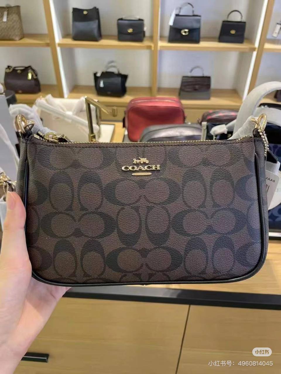 COACH
👑Good  QUALITY 
SIZE：24×15×4cm
80 dhs🪙💕

Withbox
🎁🎁🎁

Zain04
♥️♥️♥️