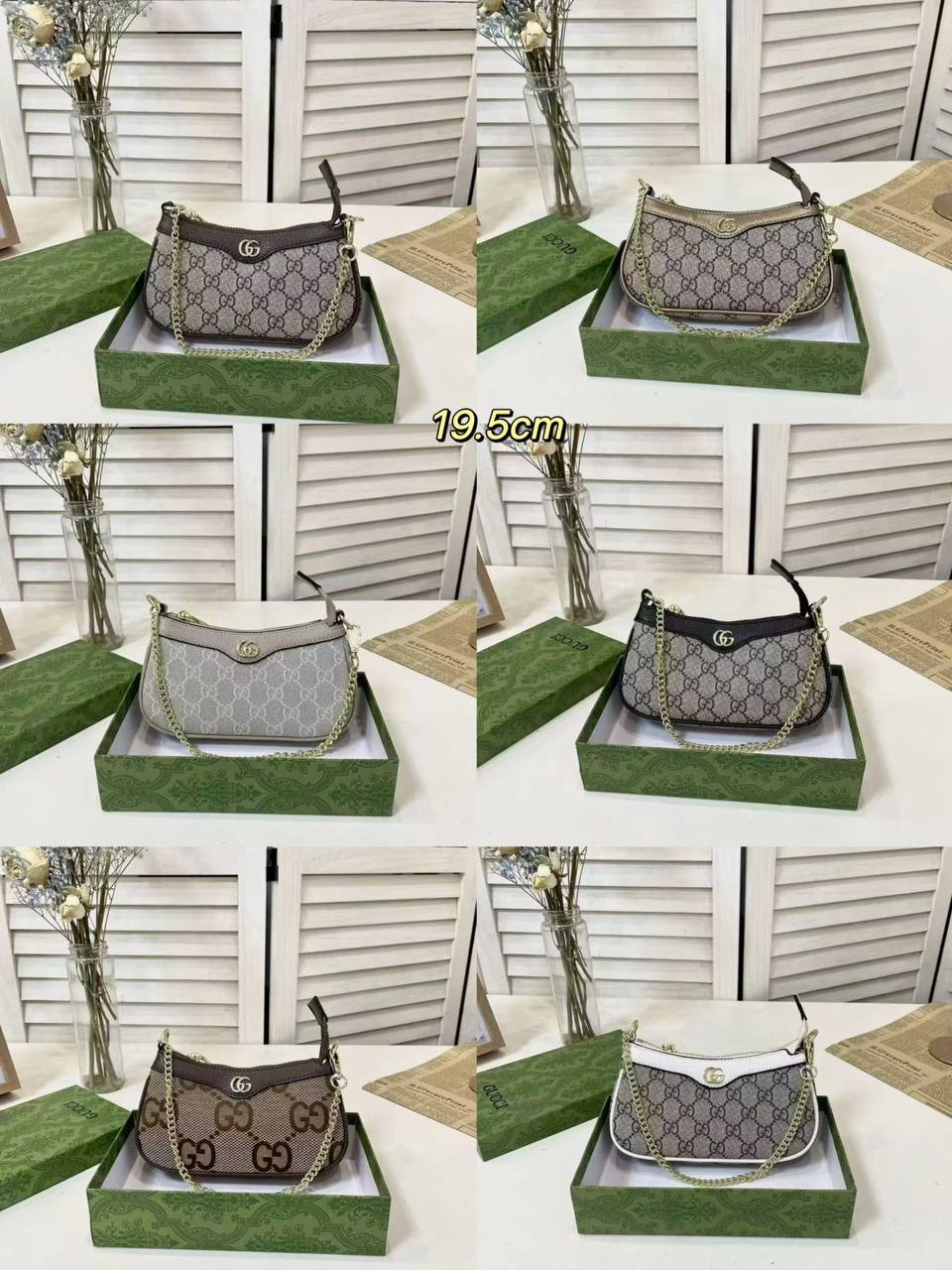 Gucci
90 dhs✅
Good  quality
Size: 19.5cm

with box
🎁🎁🎁

Zain74
♥️♥️♥️