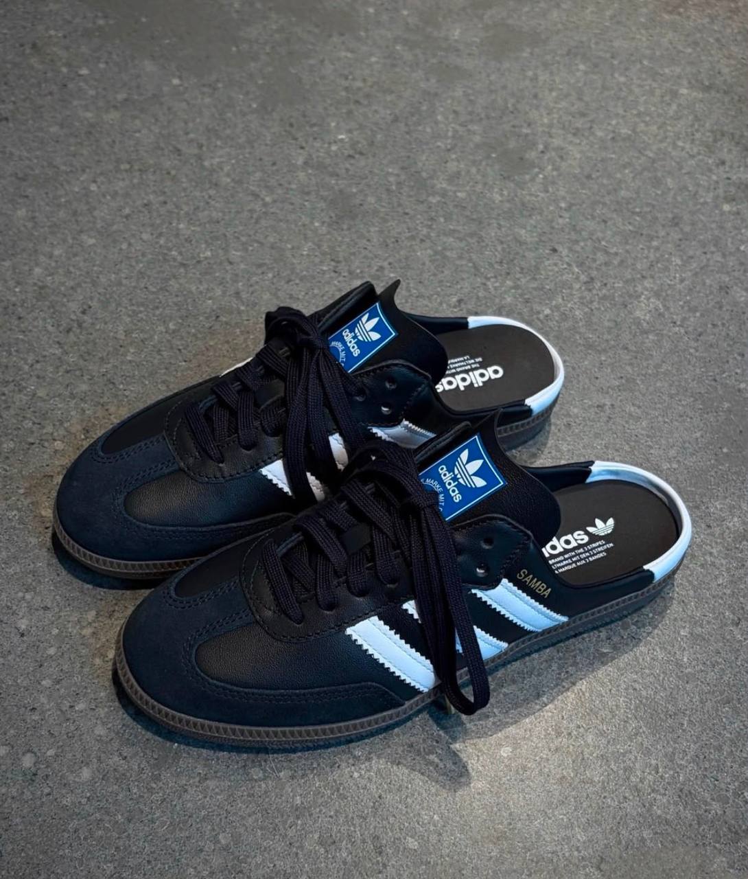 adidas Samba Mule
Black White Gum ，
Size 36-45 ，
190 dhs🇦🇪🇦🇪

Zain18
♥️♥️♥️