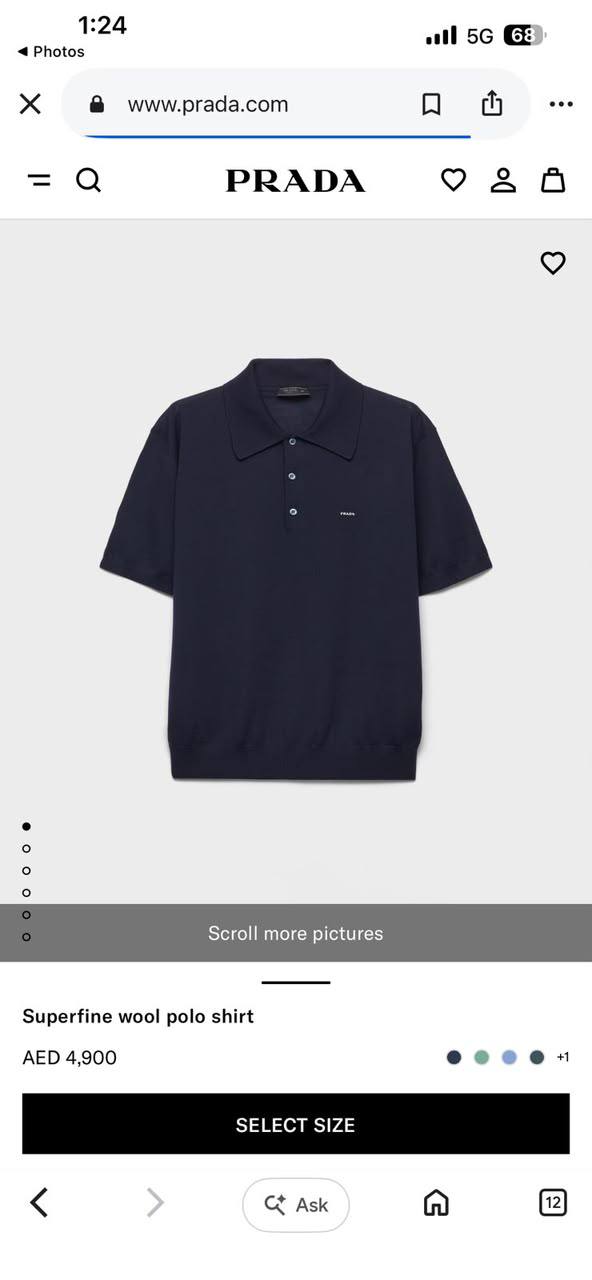 PRADA ❣️
SUPER MASTER QUALITY ✨
SIZE :S M L XL XXL

350 dhs🇦🇪🇦🇪🇦🇪

Zain327
♥️♥️♥️
