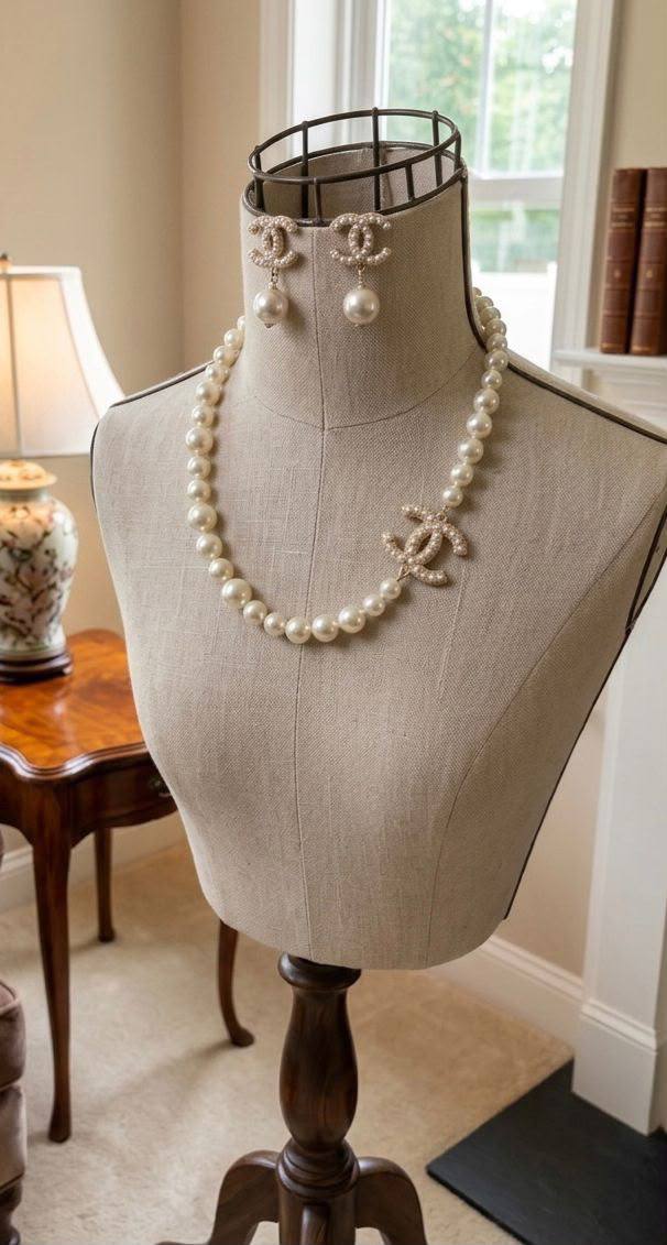 CHANEL
↗️ *Super Master Quality ®️*
* *New Collection* 
 Chanel the classic model Choker & Earings
For Price 👇 WhatsApp✅
0568585901 
0507557372
0552275751 Owner Zain 👌

Zain106
♥️♥️♥️