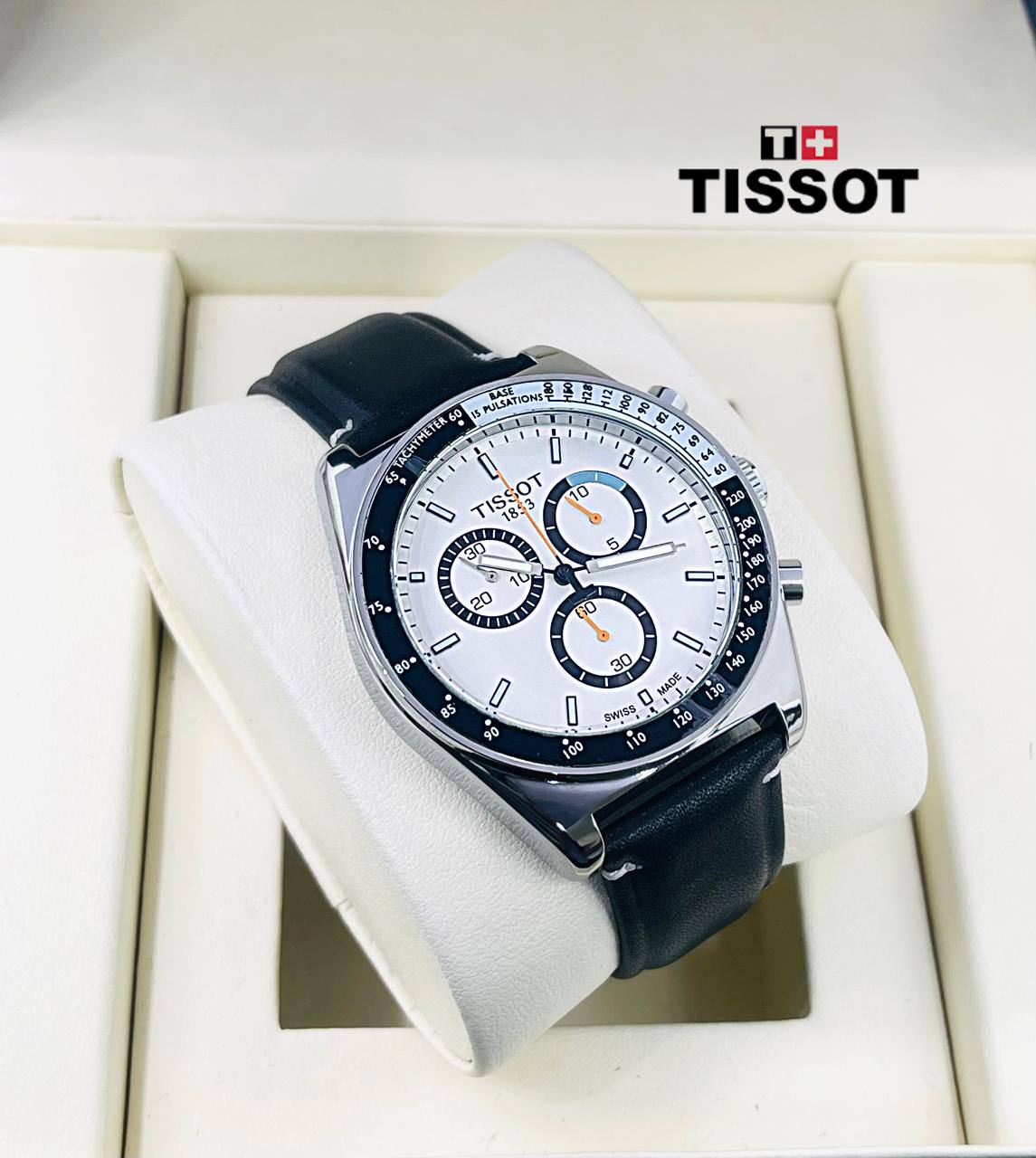 Tissot  Men
110 dhs✅
*Battery*
*chronograph working*

Zain29
♥️♥️♥️