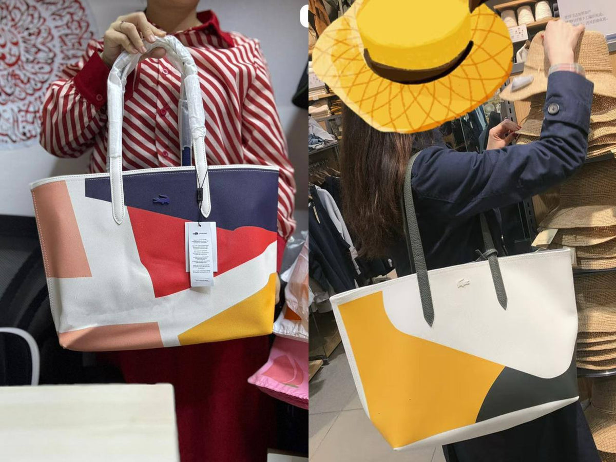 🌟 LACOSTE 🐊 
New 2 in 1
✌🏻Double-sided usable bag

1⃣️First quality 
Size: 47 * 29 cm
90 dhs🇦🇪🇦🇪

Zain115
♥️♥️♥️