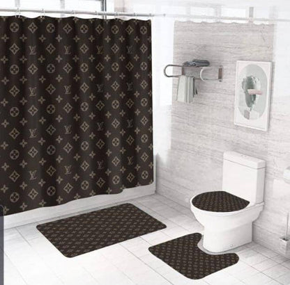 New collection 🔥🔥🔥🔥
Bathroom full set 
 1 Carten size 180*180
3 carpet 
Full set 4pcs 
140 dhs🪙💕

Zain99
♥️♥️♥️