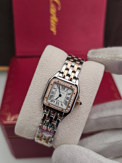 CARTIER
_PANTHÈRE DE CARTIER  SIZE 22MM WITH STONE BEZEL_
Swiss Movement🇨🇭
Water Resistant 💧
Sapphire Crystal 
Super Master Quality 
With Original Box 📦🛍️
For Price 👇 WhatsApp✅
0568585901 
0507557372
0552275751 Owner Zain 👌

Zain282
♥️♥️♥️