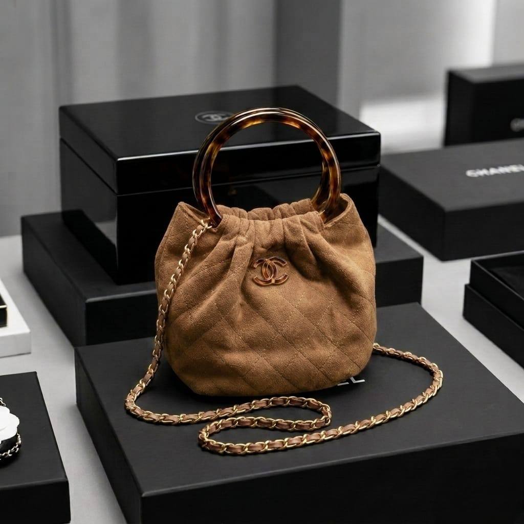 CHANEL ᴍɪɴɪ ʜᴏʙᴏ
ᴛᴏᴘ ʜᴀɴᴅʟᴇ ʙᴀɢ
sᴜᴇᴅᴇ ʟᴇᴀᴛʜᴇʀ ᴍᴀᴛᴇʀɪᴀʟ
ᴡɪᴛʜ ᴛᴏʀᴛᴏɪsᴇ sʜᴇʟʟ
ᴘʟᴇxɪ ɢʟᴀss ʜᴀɴᴅʟᴇ
ᴡɪᴛʜ ɢᴏʟᴅ ᴄʜᴀɪɴ ʙᴇʟᴛ sᴛʀᴀᴘ
sɪᴢᴇ : 18 cm
ᴡɪᴛʜ BOX
🎁🎁🎁

90 dhs✅

Zain31
♥️♥️♥️