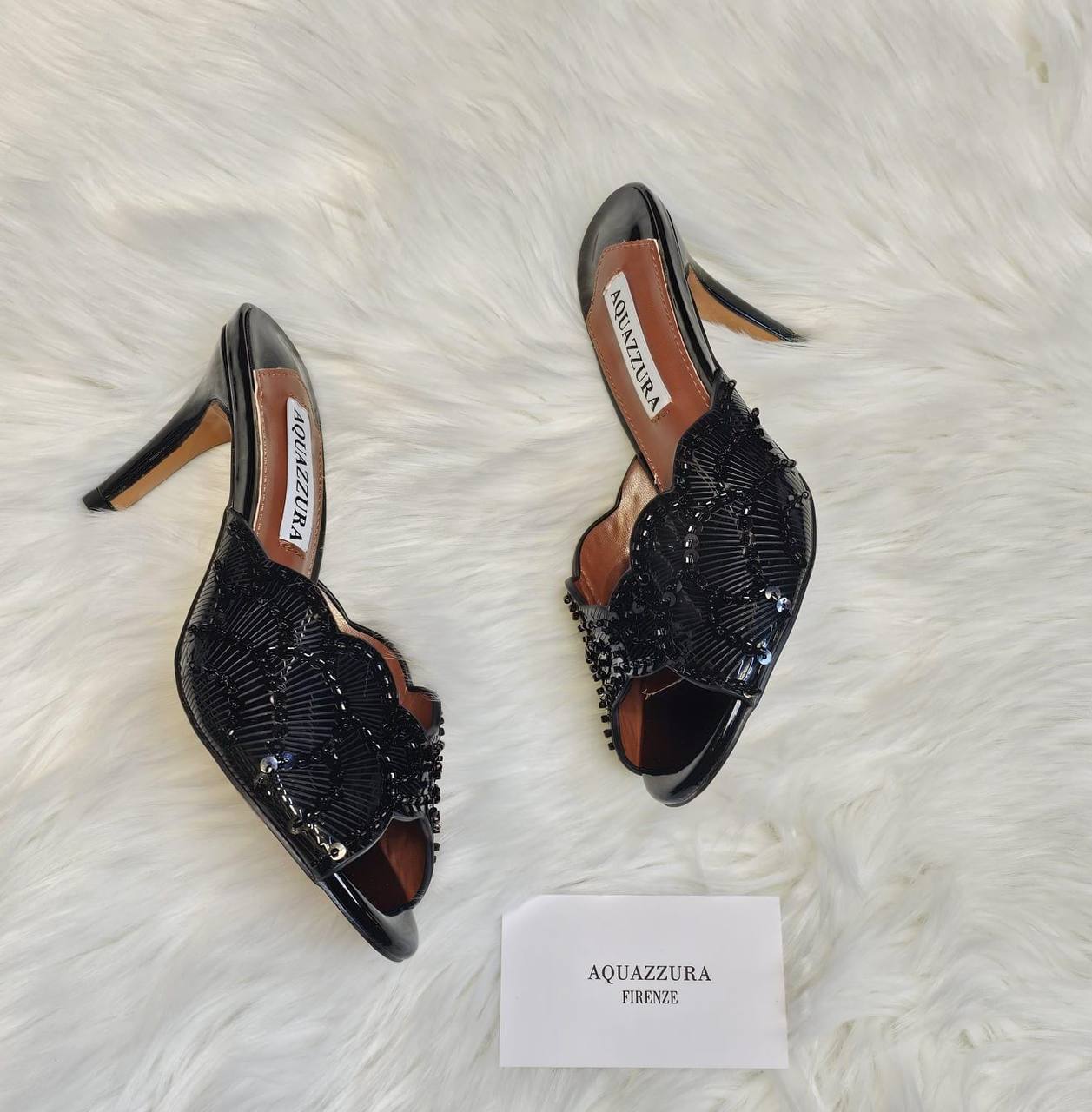 AQUAZZURA 
280 dhs✅
*SIZE  36   TO   41*

Zain224
♥️♥️♥️