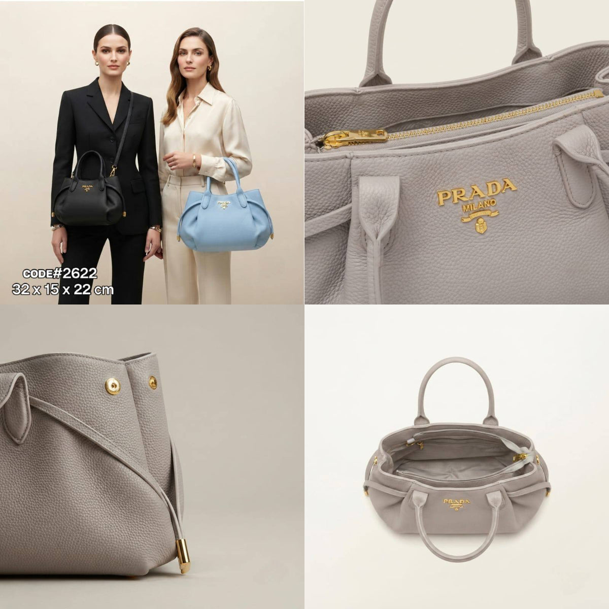 𝗣𝗥𝗔𝗗𝗔 ᴠɪᴛᴇʟʟᴏ ᴅɪᴀɴᴏ ᴛᴏᴘ ʜᴀɴᴅʟᴇ ʙᴀɢ sᴏғᴛ ɢʀᴀɪɴᴇᴅ ʟᴇᴀᴛʜᴇʀ ɢᴏʟᴅ ʜᴀʀᴅᴡᴀʀᴇ sɪᴢᴇ : 32 cm

85 dhs🇦🇪🇦🇪

Zain31
♥️♥️♥️