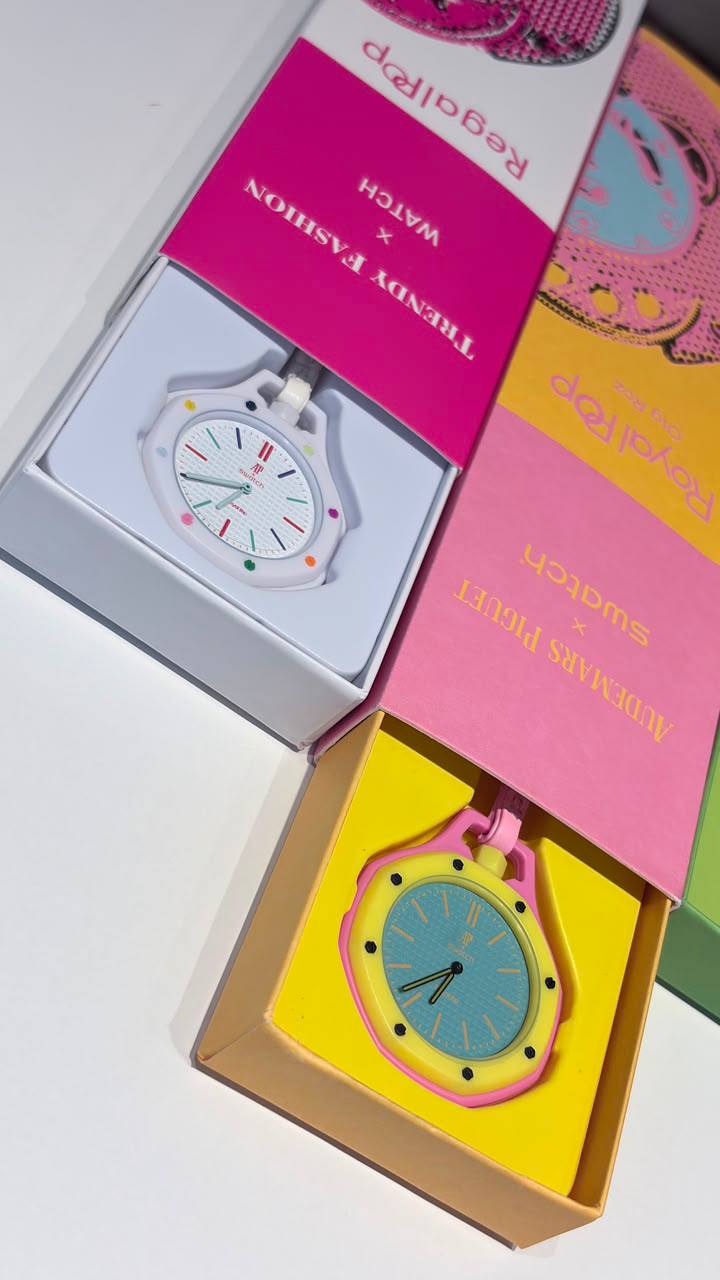 AP swatch Royal pop
*New arrival*🔥
*Available 

With box 🎁🎁🎁

50 dhs✅

Zain08
♥️♥️♥️