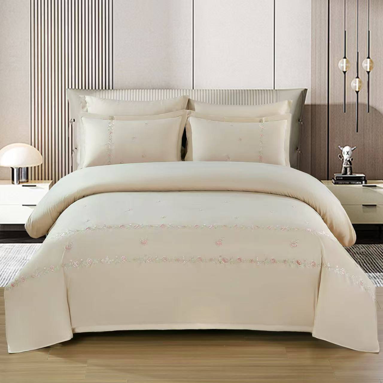 New collection ✅✅✅✅
Embroidered 🪡🪡🪡
100 % cotton 
Comfort set 
King size comfort 6pcs set 
170 dhs🪙💕

Zain99
♥️♥️♥️