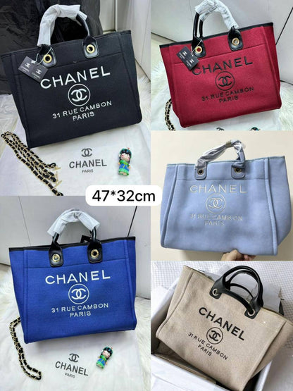 🏖Chanel canvas bag
1️⃣ First quality
Size : 47* 32 cm

85 dhs🇦🇪🇦🇪

Zain115
♥️♥️♥️