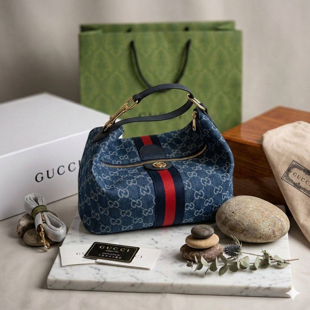 GUCCI Vanity Top Handle Bag
With the Green and Red Web stripe
With long Belt Strap
Gold Hardware
With BOX
Size: 27 cm

110 dhs🇦🇪🇦🇪

Zain239
♥️♥️♥️