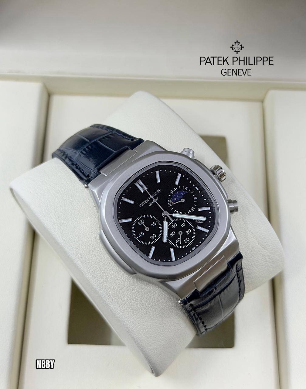 PATEK PHILIPPE
*Mat finish metal*
*Chronograph working*
115 dhs
*Battery*

Zain29
♥️♥️♥️