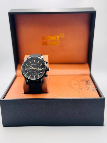 Mont blanc Men
*chronograph working*
*offer price 
55 dhs🪙🌨️

Zain08
♥️♥️♥️