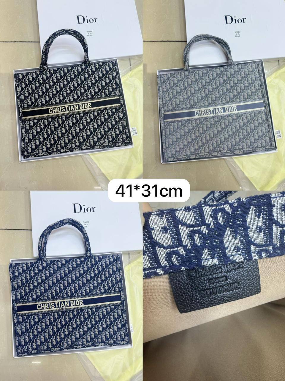 💎Christian Dior 
High quality +🎁
Big Size: 41 * 31 cm
80 dhs🪙🌨️
with box 🎁

Zain115
♥️♥️♥️