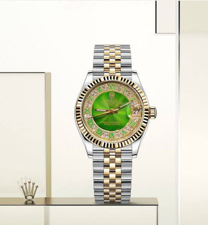 Rolex 
For Ladies Automatic 
Good Quality  31mm 
230 dhs🪙🌨️

Zain59
♥️♥️♥️