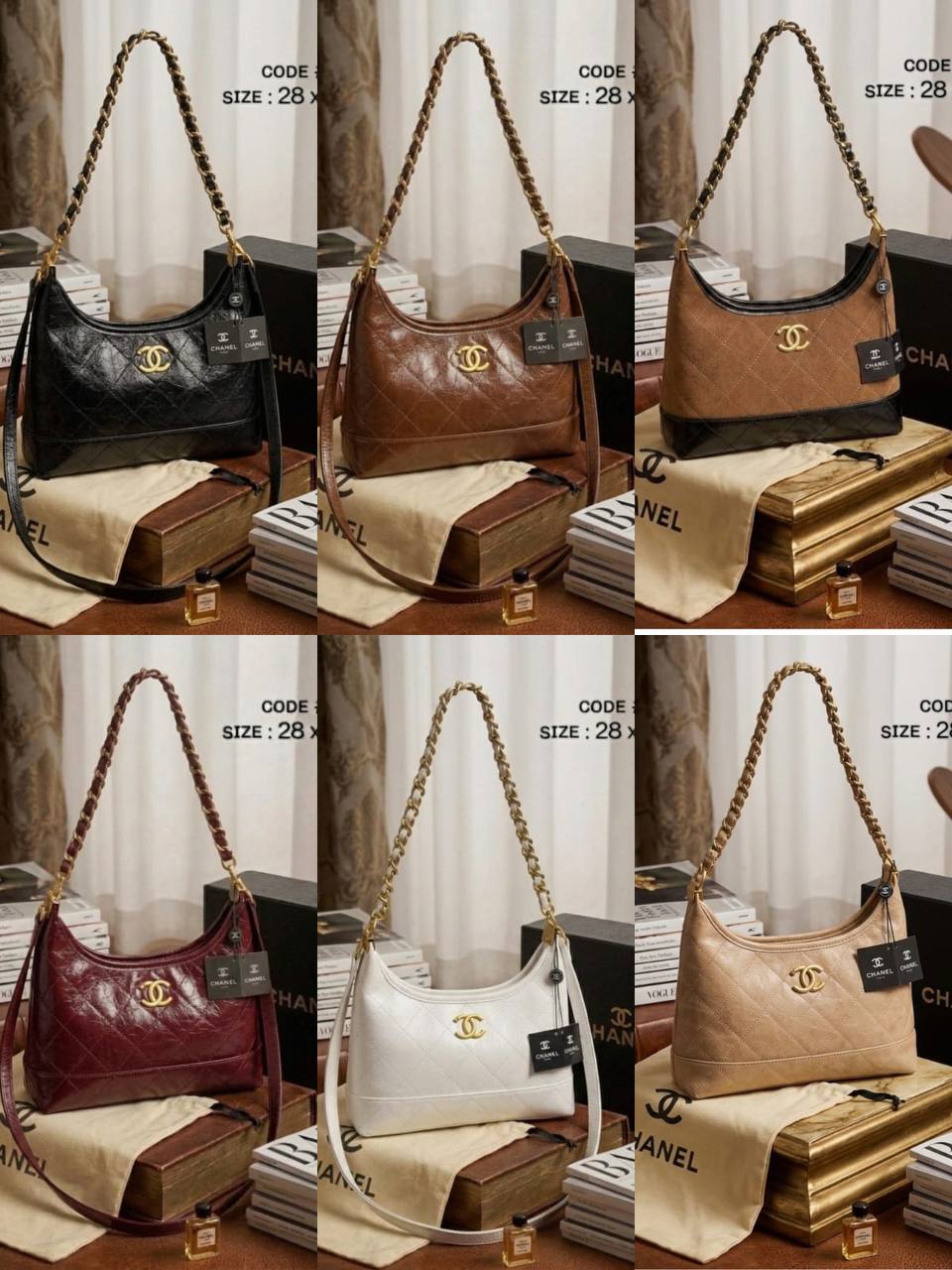 CHANEL ʜᴏʙᴏ ᴛᴏᴛᴇʙᴀɢ
sʜᴏᴜʟᴅᴇʀ ʙᴀɢ
ɢʀᴀɪɴᴇᴅ ᴄᴀʟғsᴋɪɴ
ɢʟᴏssʏ ʟᴇᴀᴛʜᴇʀ
ɢᴏʟᴅ ᴄʜᴀɪɴ ʙᴇʟᴛ
ɢᴏʟᴅ ʜᴀʀᴅᴡᴀʀᴇ
sɪᴢᴇ : 28 cm
ᴡɪᴛʜ BOX
🎁🎁🎁

80 dhs✅

Zain31
♥️♥️♥️