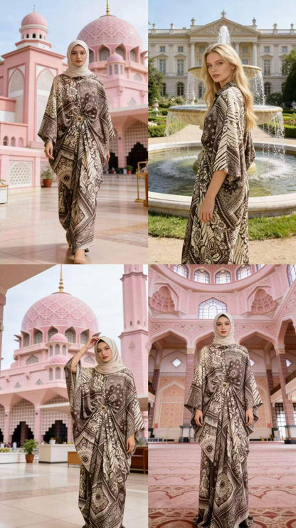 Silk dress free size. 
M—4XL all can wear
130 dhs✅

Zain295
♥️♥️♥️