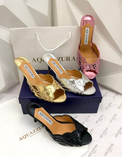 AQUAZZURA 
MASTER QUALITY 😍
SIZE 36-41 AVAILABLE 
280 dhs💓

Zain88
♥️♥️♥️