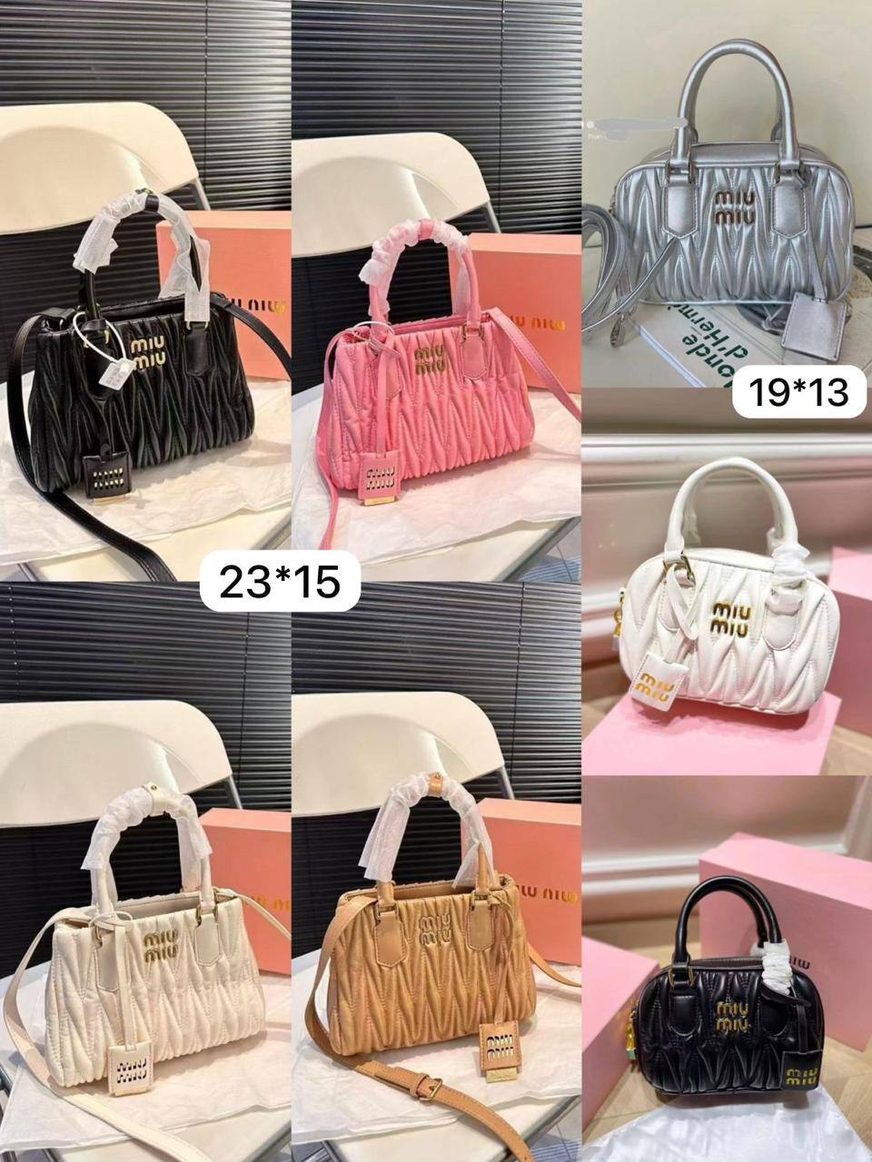🎉 Offer 🎊  Miumiu Fashion
Good quality +🎁
Size : 23 ~ 19 * 13  cm
70 dhs🪙🖤
with box🎁
Limit Stock

Zain115
♥️♥️♥️