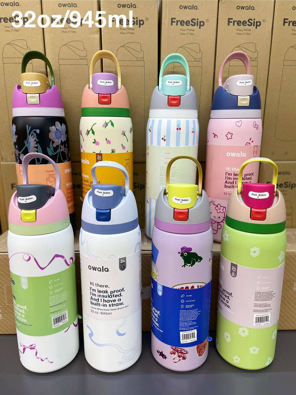 OWALA
 WATER Bottle 
65 dhs❣️
   32 oz & 24 oz  😍

Zain88
♥️♥️♥️