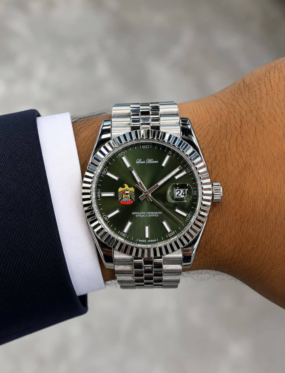 Louis Hilano 
watch for men 
good quality 
270 dhs✅

Zain59
♥️♥️♥️