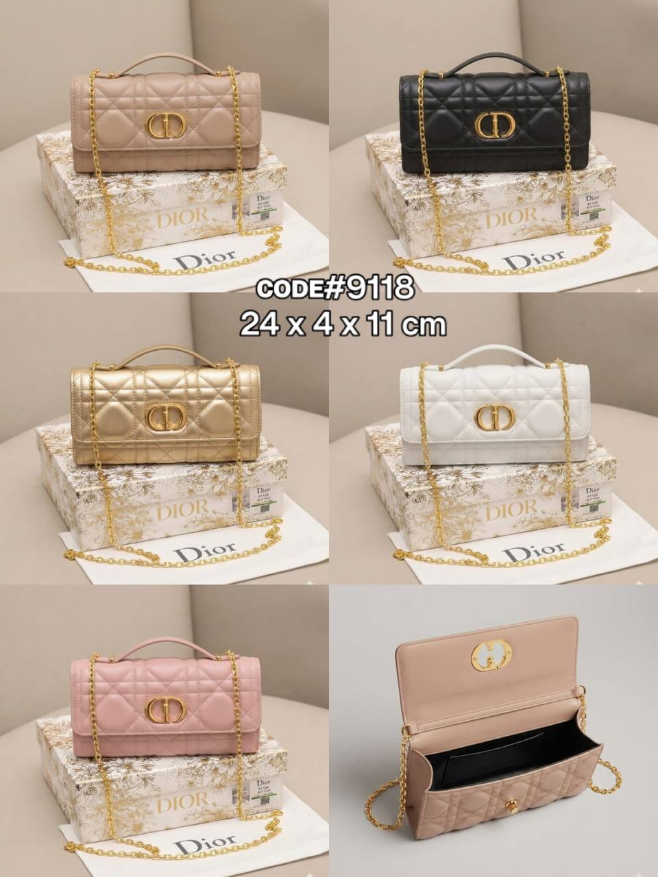 Dior
ᴄᴀʀᴏ ᴅɪᴏʀ ғʟᴀᴘ ᴄʟᴜᴛᴄʜ
ɪɴ ᴛᴏᴘ ʜᴀɴᴅʟᴇ ʙᴀɢ
ʜᴀs ʟᴏɴɢ ɢᴏʟᴅ ᴄʜᴀɪɴ  sᴛʀᴀᴘ
ɪɴ ᴛᴡɪsᴛ ʟᴏɢᴏ ʟᴏᴄᴋ 
sɪᴢᴇ: 24 cm
ᴡɪᴛʜ BOX

75 dhs🇦🇪🇦🇪

Zain31
♥️♥️♥️
