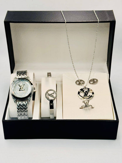 Ladies watch set 

with box 
🎁🎁🎁

90 dhs❣️

Zain08
♥️♥️♥️