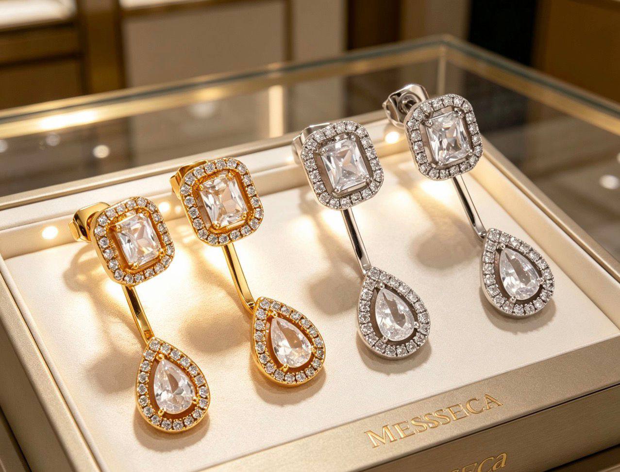 Messika SET❤️‍🔥*
Necklace 🦋
Earring🐦‍🔥
Bangle 🌸
Ring 💍 free size ✨
Master quality 💯
With normal boxes 📦 
190 dhs✅
With master box 🗃️ 
240 dhs✅

Zain216
♥️♥️♥️