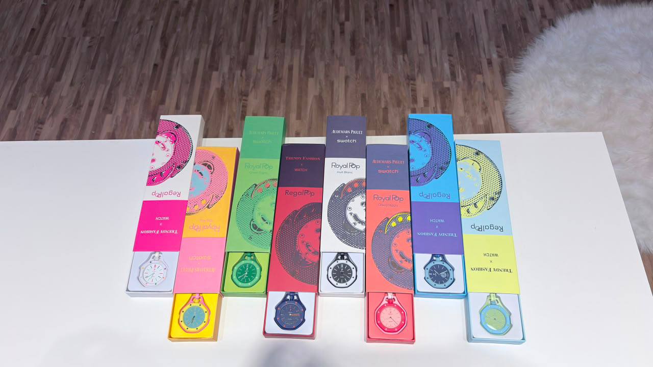 AP swatch Royal pop
*New arrival*🔥
*Available 

With box 🎁🎁🎁

50 dhs✅

Zain08
♥️♥️♥️
