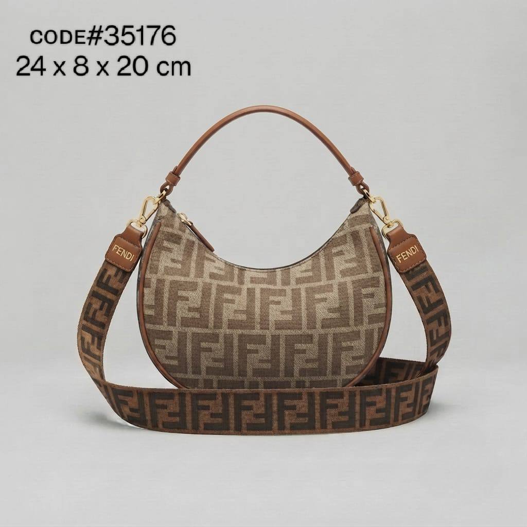 Fendi ғᴇɴᴅɪɢʀᴀᴘʜʏ
ʜᴀʟғ ᴍᴏᴏɴ ᴛᴏᴘ sʜᴏᴜʟᴅᴇʀ ʙᴀɢ
ᴄᴀɴᴠᴀs ᴊᴀᴄǫᴜᴀʀᴅ ғᴀʙʀɪᴄ
& ᴍᴀᴛᴛᴇ ʟᴇᴀᴛʜᴇʀ ᴍᴀᴛᴇʀɪᴀʟ
ɪᴛ ʜᴀs ʟᴏɴɢ sᴛʀᴀᴘ
ɢᴏʟᴅ ʜᴀʀᴅᴡᴀʀᴇ
sɪᴢᴇ : 24 cm

75 dhs🇦🇪🇦🇪

Zain31
♥️♥️♥️
