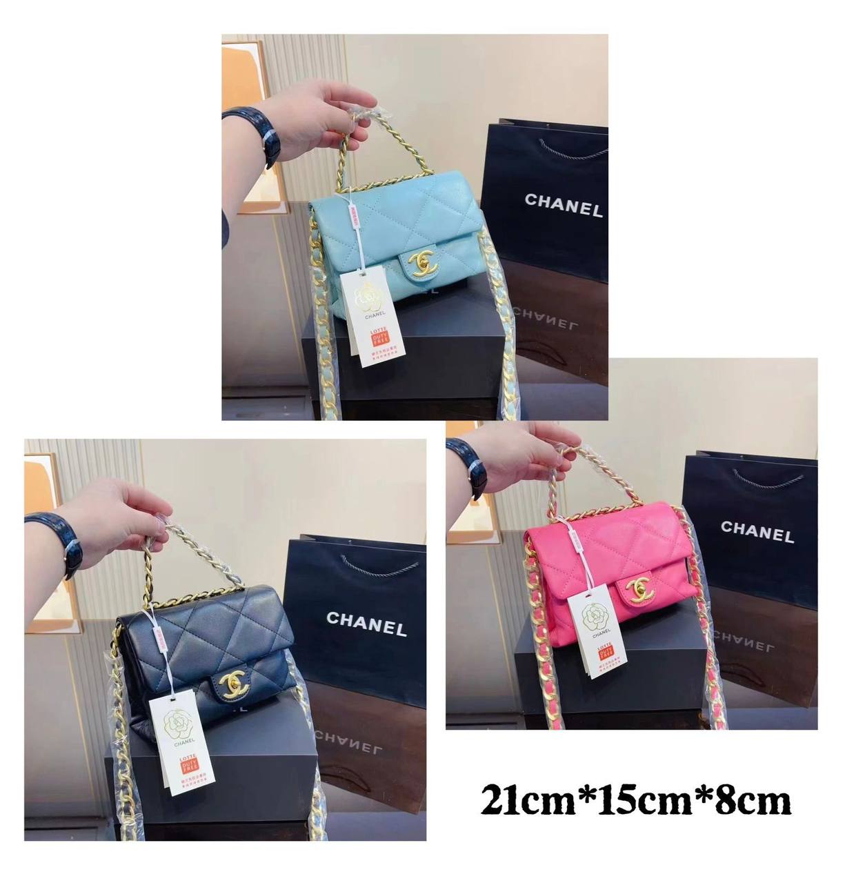 CHANEL
 HIGH QUALITY 
WITH BOX 
🎁🎁🎁

110 dhs✅

Zain295
♥️♥️♥️