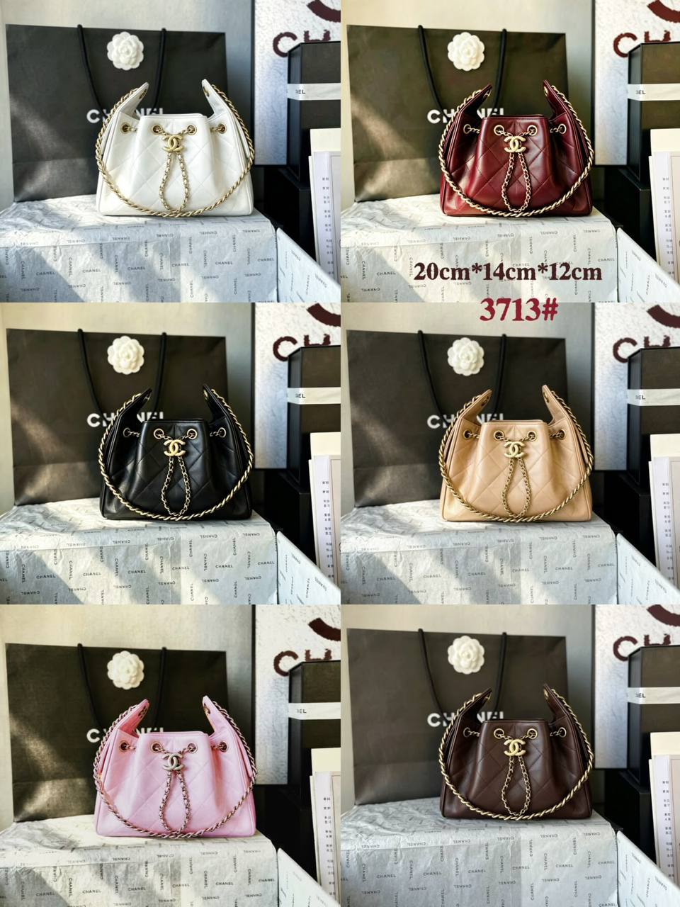 CHANEL 
GOOD QUALITY 
MINI SIZE WITH BOX 
130 dhs🇦🇪🇦🇪
Size: 20 cm

Zain295
♥️♥️♥️