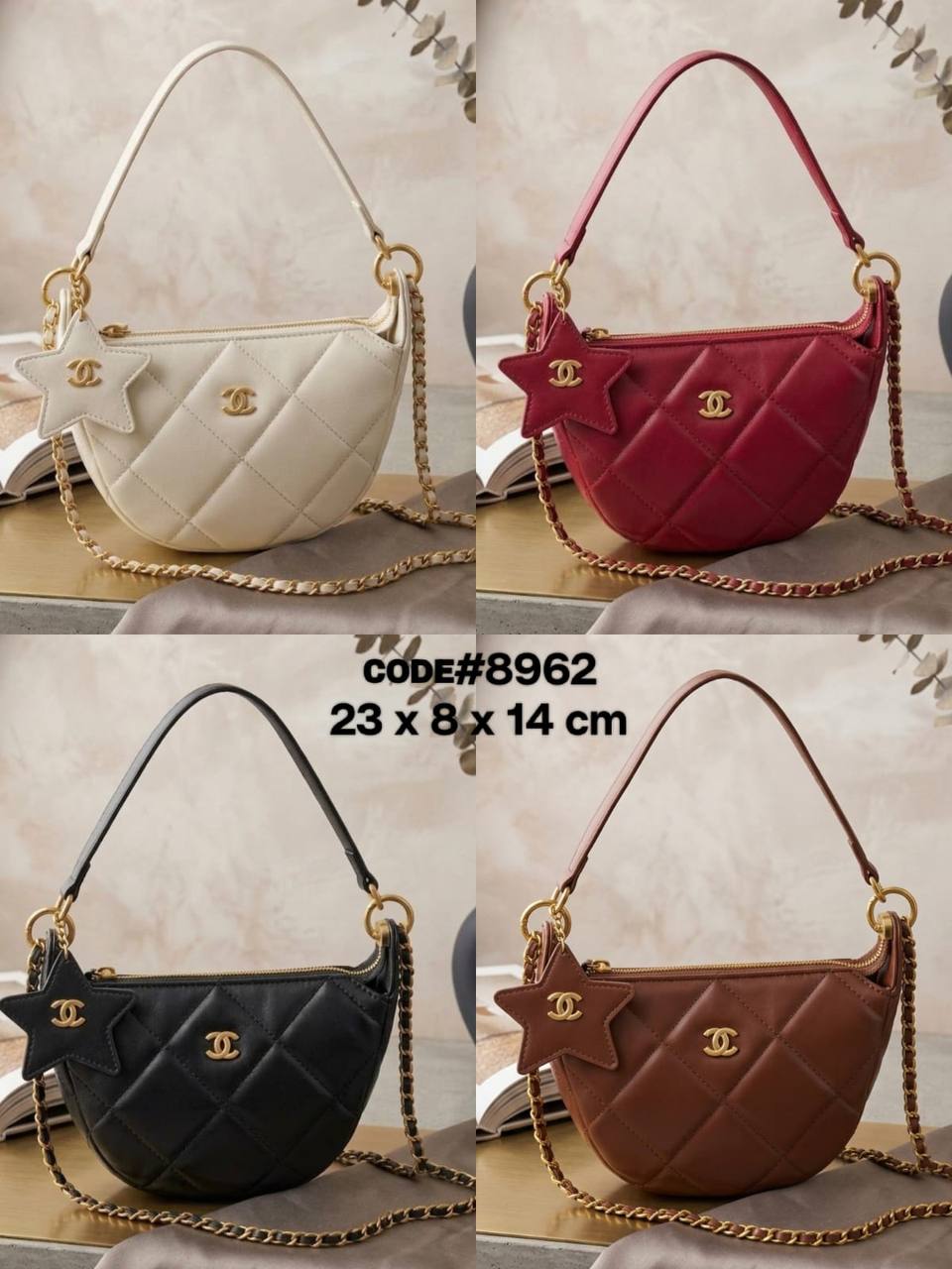 CHANEL sᴛᴀʀ ʟᴏᴏᴘ
ǫᴜɪʟᴛᴇᴅ ʟᴇᴀᴛʜᴇʀ ᴍᴀᴛᴇʀɪᴀʟ
ɢᴏʟᴅ ᴄʜᴀɪɴ ʙᴇʟᴛ sᴛʀᴀᴘ
sɪᴢᴇ : 23 cm

70 dhs✅

Zain31
♥️♥️♥️