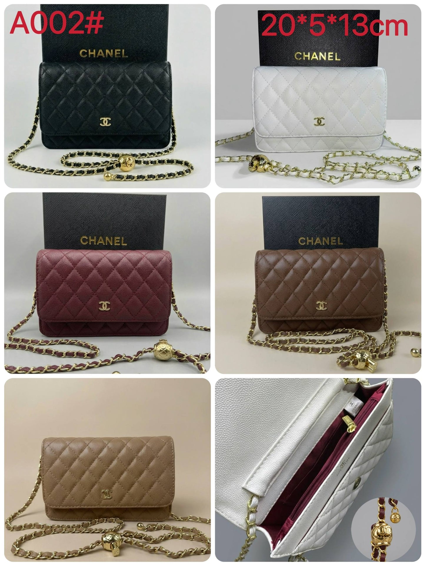 Chanel
Caviar 
High quality 
With box 
90 dhs✅

Zain136
♥️♥️♥️