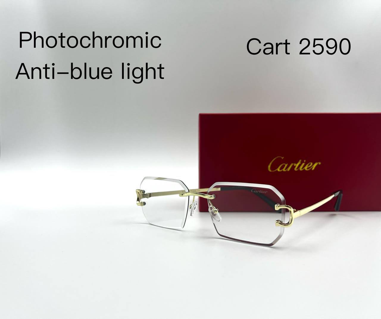 Cartier💥*
Photochromic & Anti-blue light 
Sunglasses 🕶️ 
good quality 💯
With master box 🗃️ 
50 dhs✅

Zain273
♥️♥️♥️