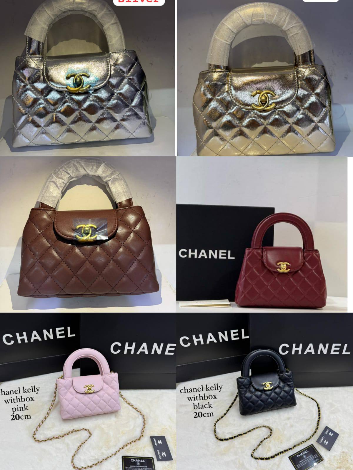 CHANEL KELLY

20CM STOCK

WITH BOX 
100 dhs🇦🇪🇦🇪

Zain168
♥️♥️♥️
