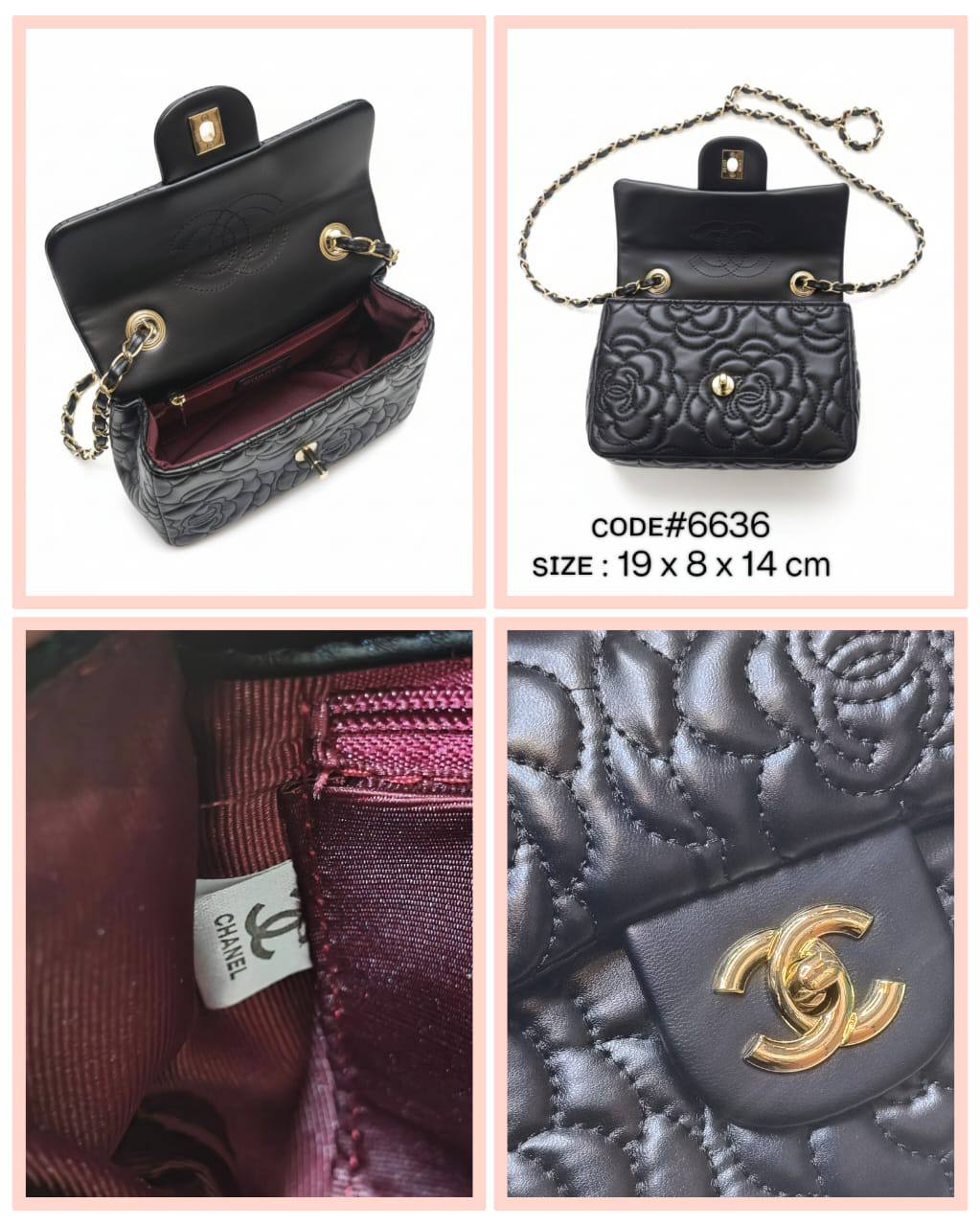 CHANEL ᴄᴀᴍɪʟʟɪᴀ
ᴇᴍʙʀᴏɪᴅᴇʀʏ ᴅᴇsɪɢɴ
ғʟᴀᴘ ᴍɪɴɪ ʙᴀɢ
ʟᴀᴍʙsᴋɪɴ ʟᴇᴀᴛʜᴇʀ ᴍᴀᴛᴇʀɪᴀʟ
ɢᴏʟᴅ ᴄʜᴀɪɴ ʜᴀʀᴅᴡᴀʀᴇ
sɪᴢᴇ : 19 cm
ᴡɪᴛʜ BOX
🎁🎁🎁

70 dhs🪙💚

Zain31
♥️♥️♥️