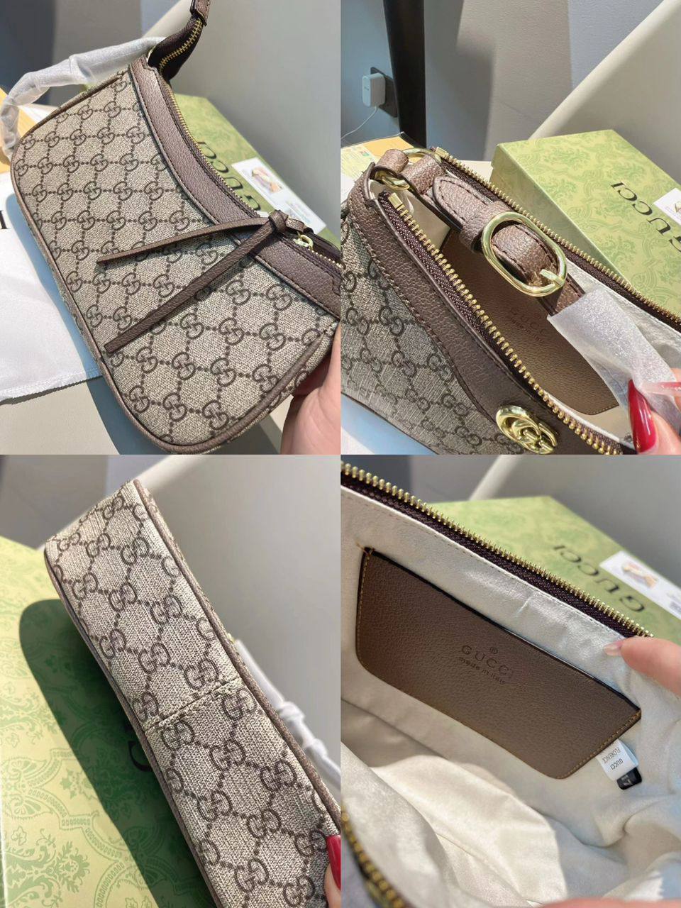 Gucci
90 dhs🪙🌨️
SIZE：24cm

 with box
🎁🎁🎁

Zain35
♥️♥️♥️