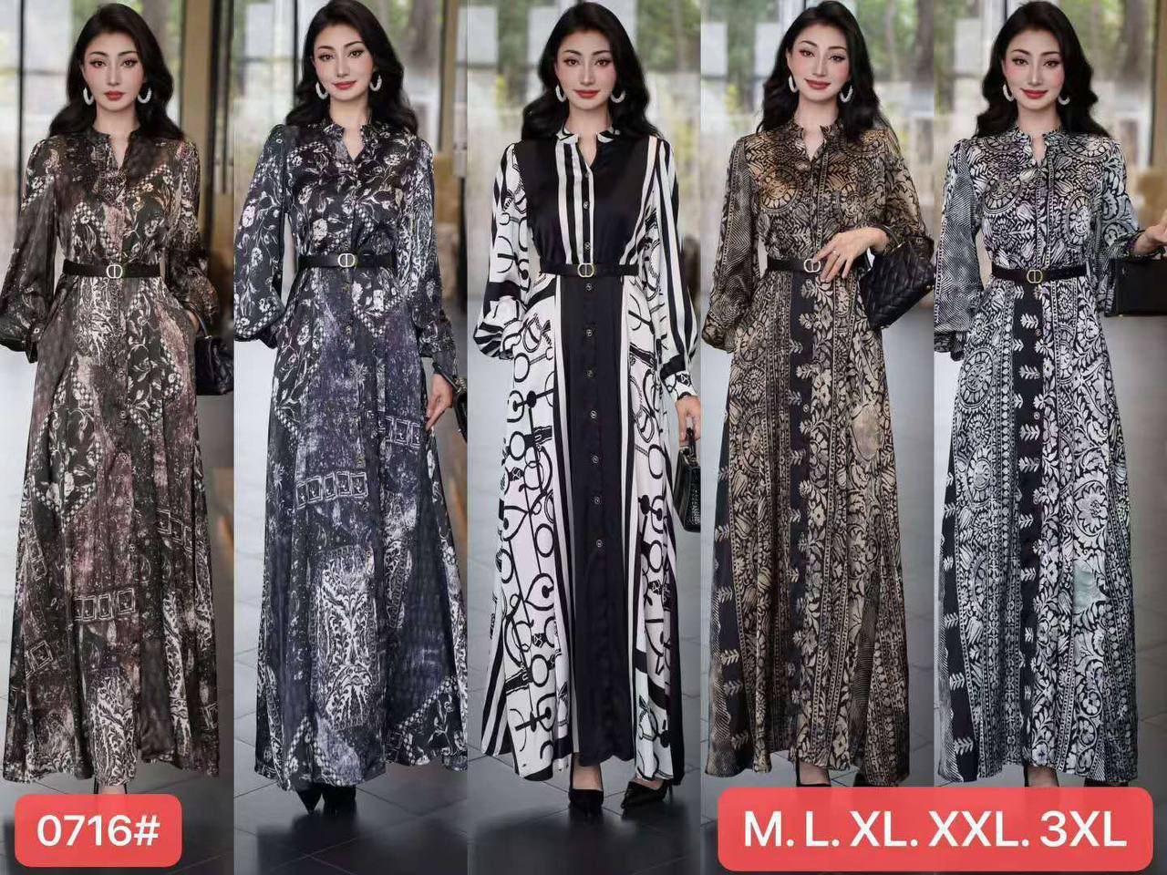 Silk long dress 
M L XL XXL 3XL
130 dhs✅

Zain295
♥️♥️♥️