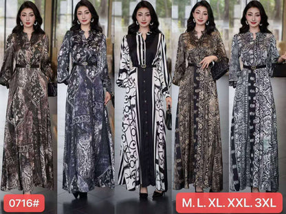 Silk long dress 
M L XL XXL 3XL
130 dhs✅

Zain295
♥️♥️♥️