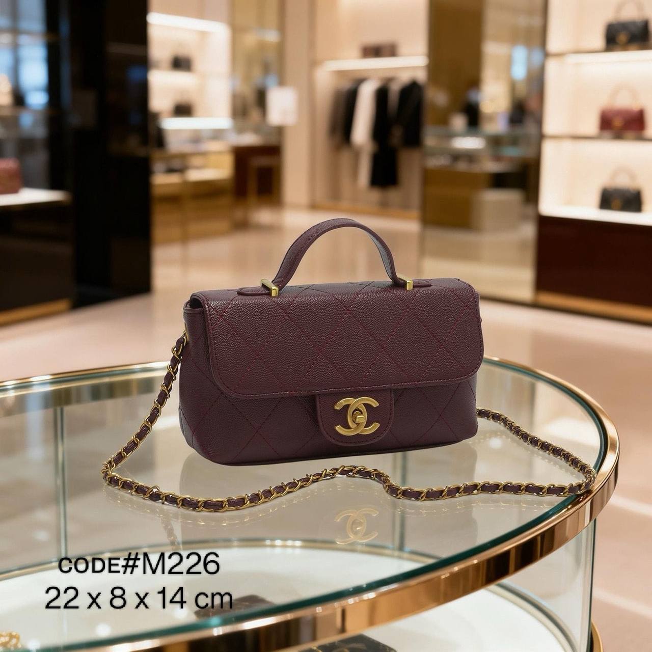 CHANEL ᴛᴏᴘ ʜᴀɴᴅʟᴇ
ᴄʀᴏssʙᴏᴅʏ ʙᴀɢ
ᴄᴀᴠɪᴀʀ ʟᴇᴀᴛʜᴇʀ ᴍᴀᴛᴇʀɪᴀʟ
ɢᴏʟᴅ ʜᴀʀᴅᴡᴀʀᴇ
sɪᴢᴇ : 22 cm

75 dhs💓

Zain31
♥️♥️♥️