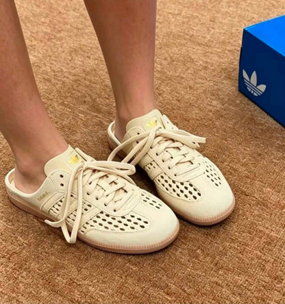 adidas Samba Mule Woven Basketweave Cream White，
Size 36-41 ，
180 dhs🇦🇪🇦🇪

Zain18
♥️♥️♥️