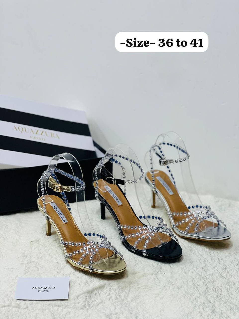 Aquazzura
𝟓𝐂𝐌
💯high quality
Size 36-37-38-39-40-41

130 dhs✅

Zain86
♥️♥️♥️