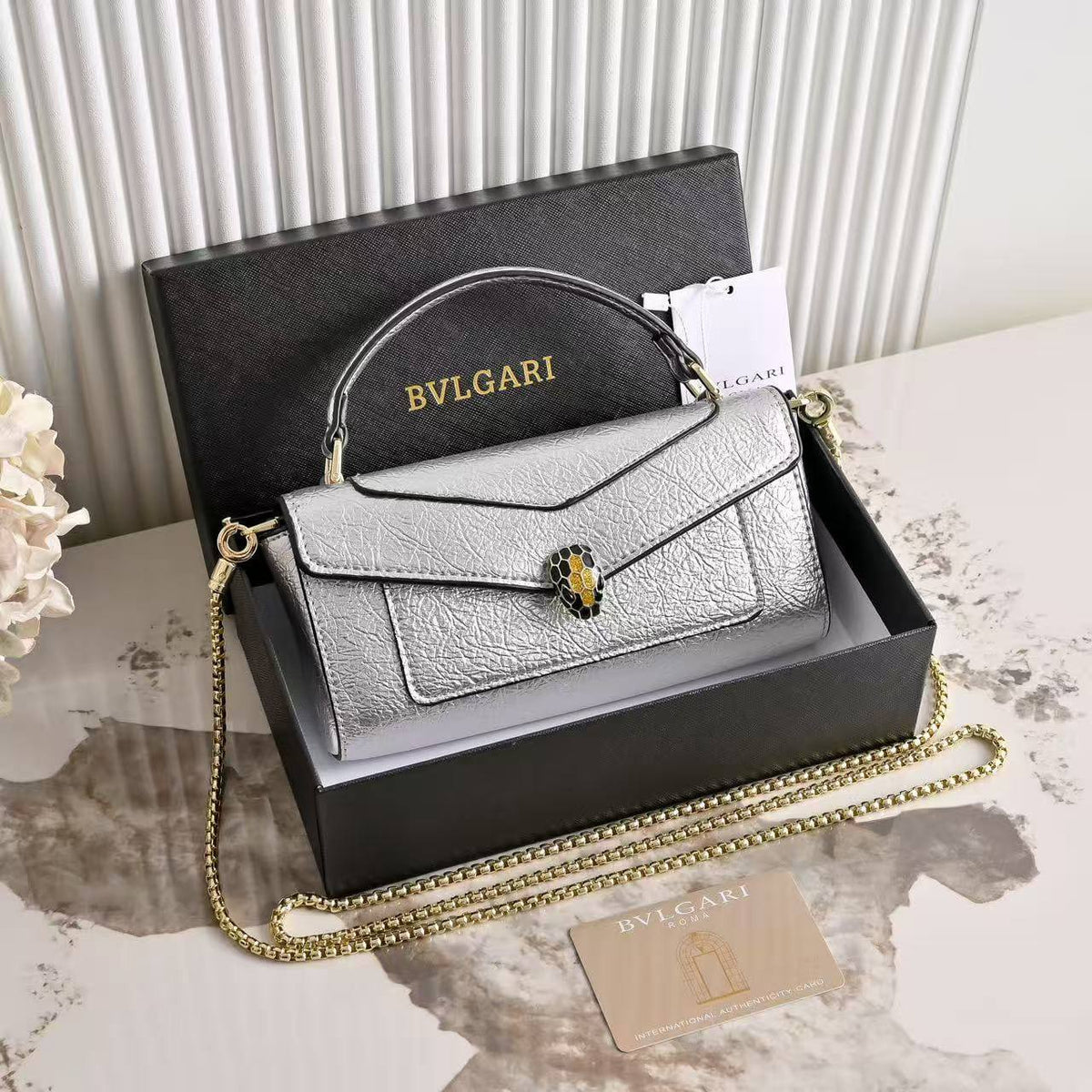 Bvlgari 
100 dhs🇦🇪🇦🇪

with box
size 19×5×9cm

Zain42
♥️♥️♥️